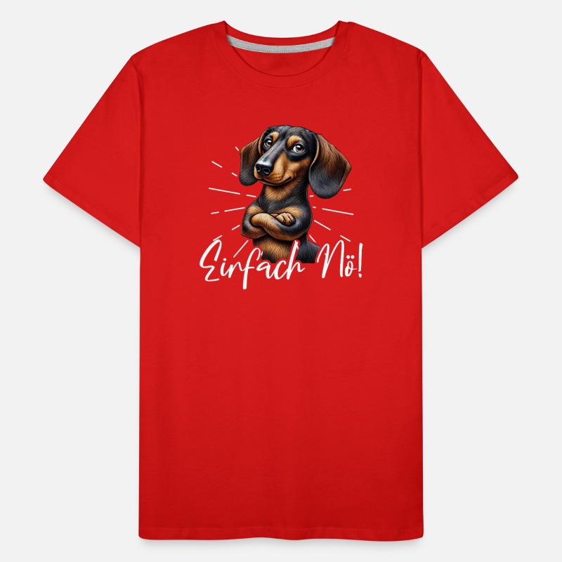 Just Nope Teckel Teckel à poil dur Teckel à poil dur T-shirt bio Premium Homme