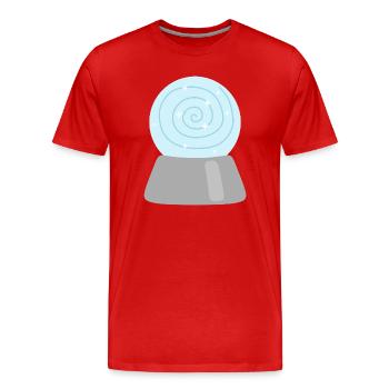 Starlit Spiral Magic Crystal Ball - Men's Premium Organic T-Shirt - red - Front - Damien (186cm)