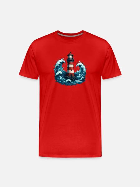 lighthouse - Men's Premium Organic T-Shirt - red