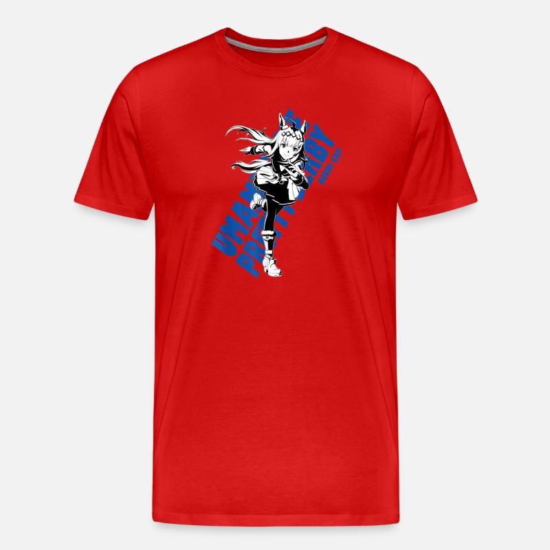 Manga-Heldin mit dynamischem Stil - Männer Premium Bio T-Shirt - Rot