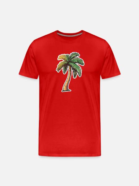 Palmier - T-shirt bio Premium Homme - rouge