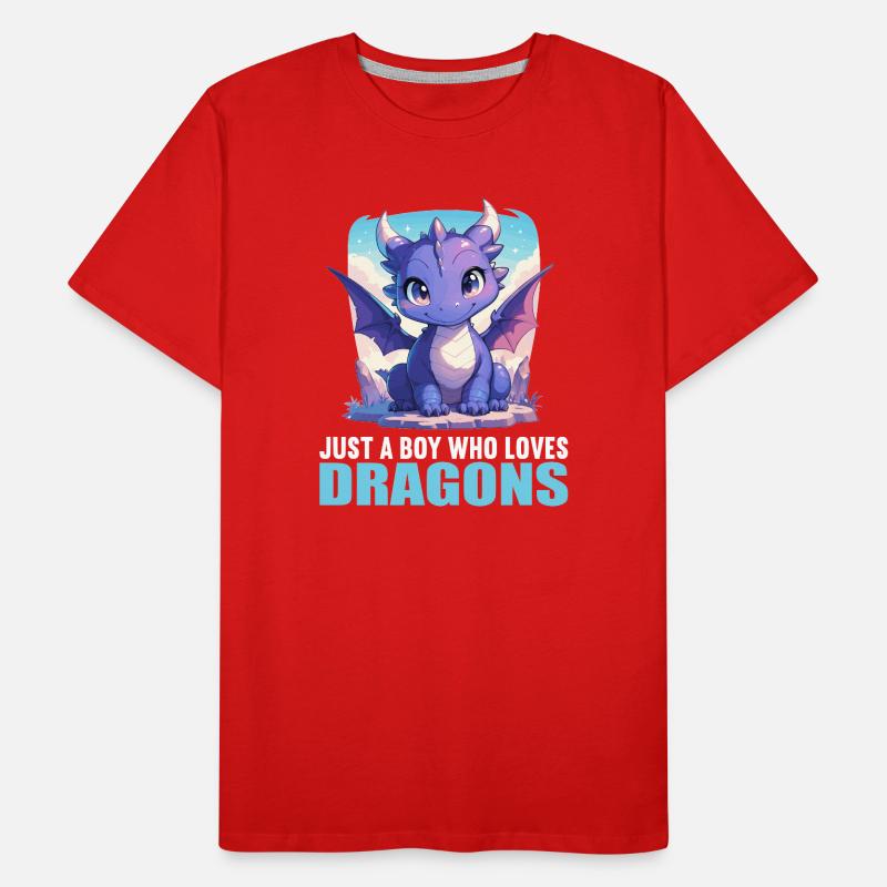 Drachen Drache Männer Premium Bio T-Shirt
