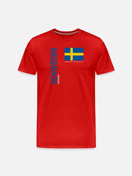 Ystad - T-shirt bio Premium Homme - rouge