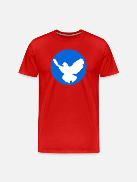 Dove of peace icon design - Men's Premium Organic T-Shirt - red