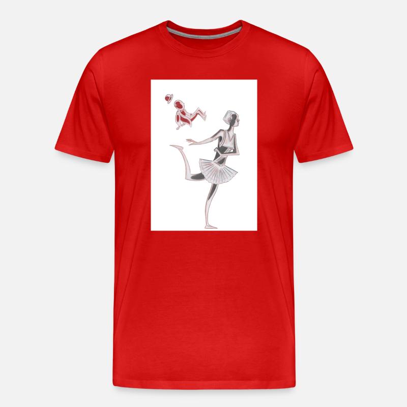 Ballett - Männer Premium Bio T-Shirt - Rot