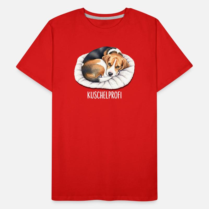 Beagle Cuddle Professional – Motif de chien mignon T-shirt bio Premium Homme