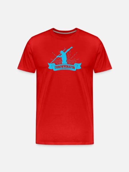 Athlètes d'athlétisme Throwminator Athletic - T-shirt bio Premium Homme - rouge