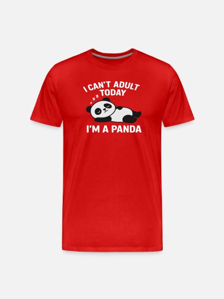 Panda - Men's Premium Organic T-Shirt - red