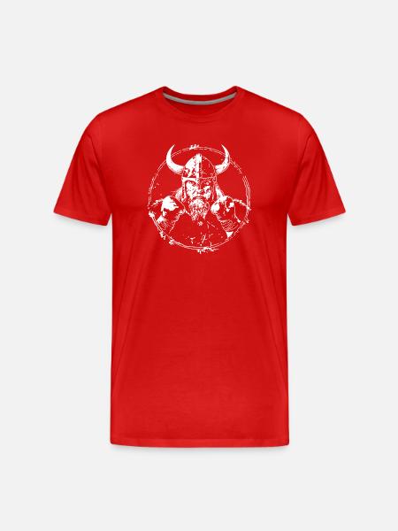 Wikinger Boxer Boxen MMA - Männer Premium Bio T-Shirt - Rot