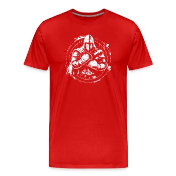 Knight Boxer Boxe MMA - T-shirt bio Premium Homme - rouge - Devant - Damien (186cm)