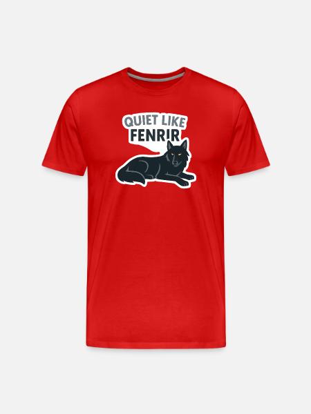 Quiet Like Fenrir Wolf Design - Men's Premium Organic T-Shirt - red