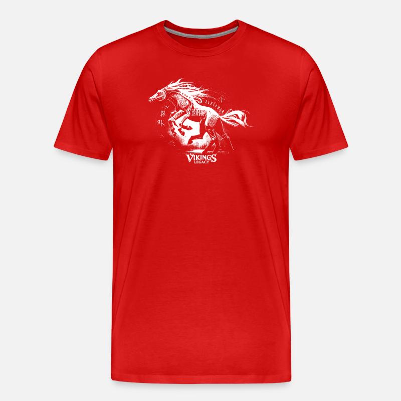 Sleipnir - Männer Premium Bio T-Shirt - Rot