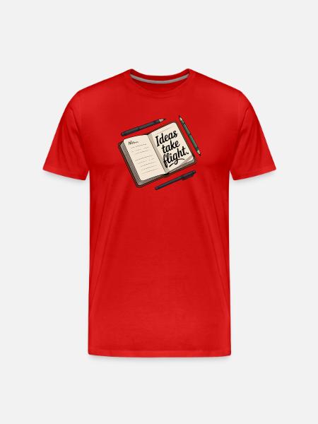 Inspirational Flight Idea Journal Design - Men's Premium Organic T-Shirt - red