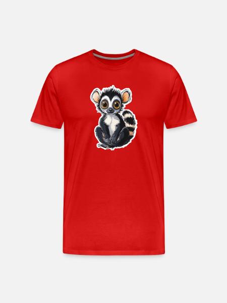 lemur - Men's Premium Organic T-Shirt - red