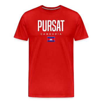 Pursat Cambodia Khmer - Men's Premium Organic T-Shirt - red - Front - Damien (186cm)