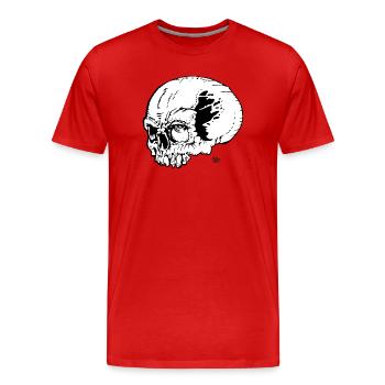 skull - Männer Premium Bio T-Shirt - Rot - Vorne - Damien (186cm)