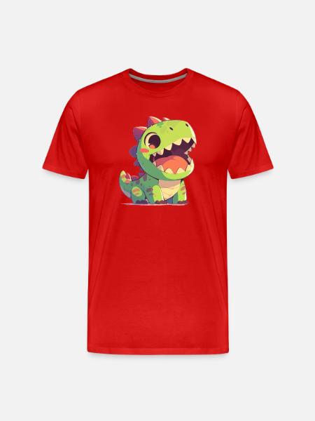 Dino Dinosaur Dinosaur - Men's Premium Organic T-Shirt - red
