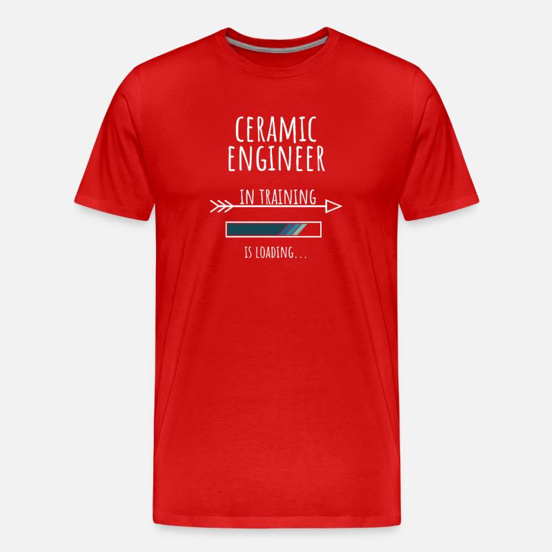 Ceramic Engineer Gift Profession Education - Men's Premium Organic T-Shirt - red