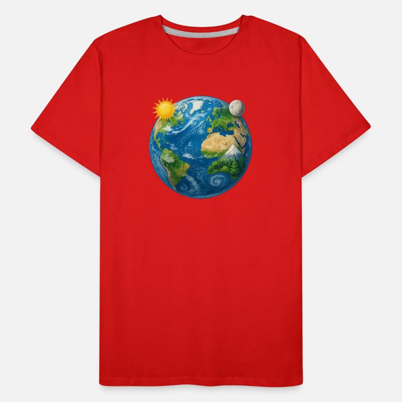 Erde - Earth - Planet Erde Universum Männer Premium Bio T-Shirt
