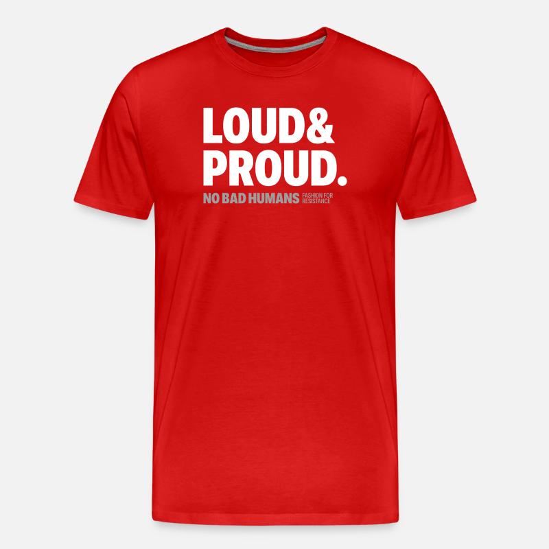 Loud&Proud - Männer Premium Bio T-Shirt - Rot