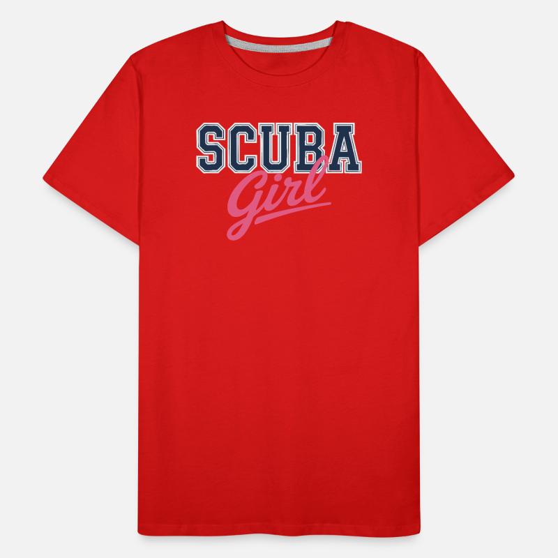 Conception de fille de plongée T-shirt bio Premium Homme