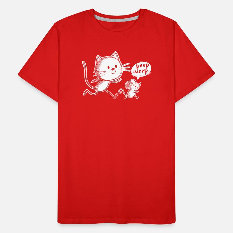 Cat and Mouse Men's Premium Organic T-Shirt