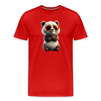 Panda Ours Pandas Géants Panda Géant Mignon Panda Ours Panda - T-shirt bio Premium Homme - rouge - Devant - Damien (186cm)