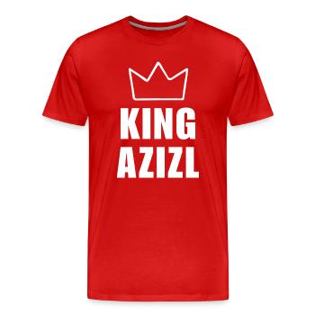 Azizl Namensbuchstabe Ein König Krone Väter T Shirt Männer - Männer Premium Bio T-Shirt - Rot - Vorne - Damien (186cm)