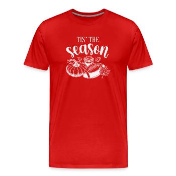 Conception d’atmosphère automnale d’Halloween - T-shirt bio Premium Homme - rouge - Devant - Damien (186cm)