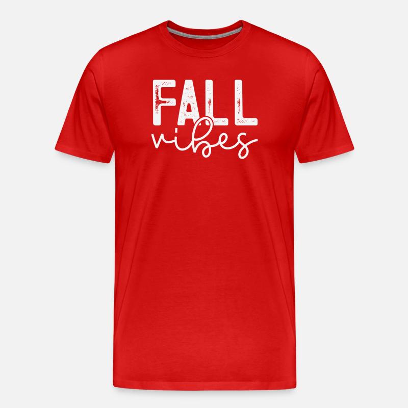 Fall Vibes Snake Pattern Design - Men's Premium Organic T-Shirt - red