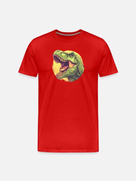 Dino Dinosaur Dinosaur - Men's Premium Organic T-Shirt - red