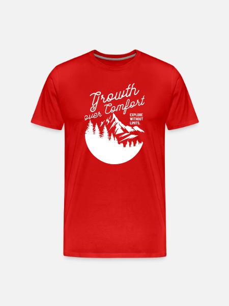 Growth Over Comfort - Men's Premium Organic T-Shirt - red