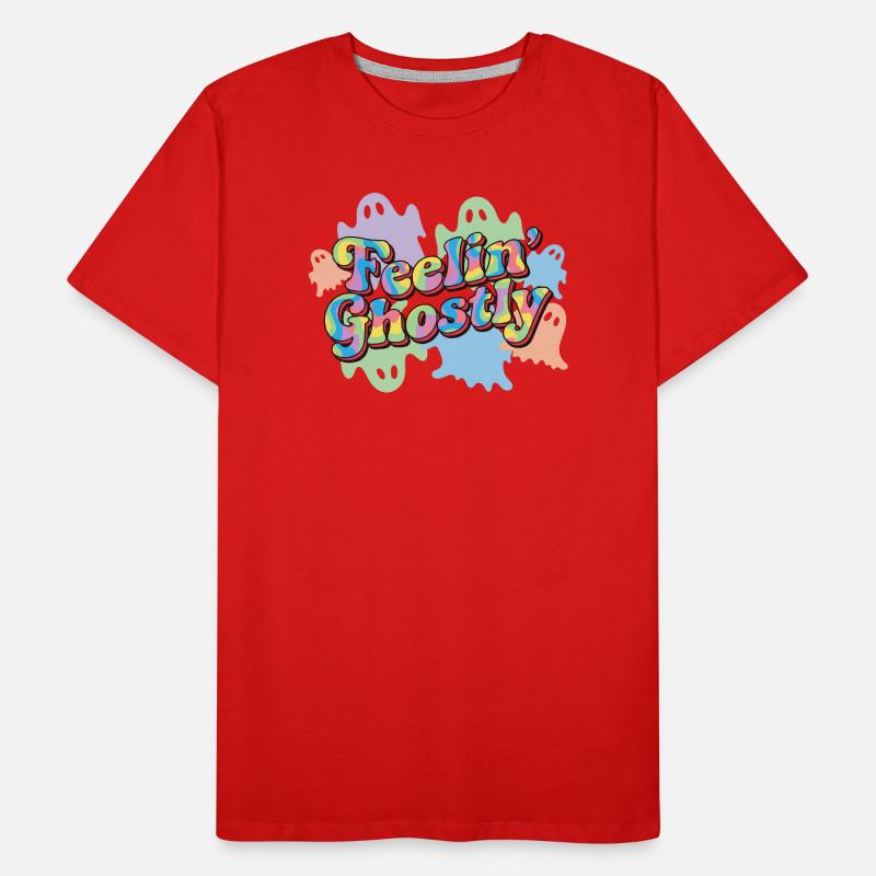Colorful ghost wave lettering Men's Premium Organic T-Shirt