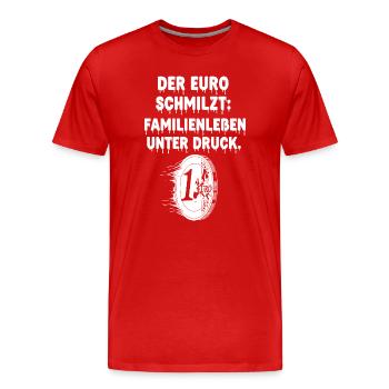 Der Euro schmilzt - Männer Premium Bio T-Shirt - Rot - Vorne - Damien (186cm)