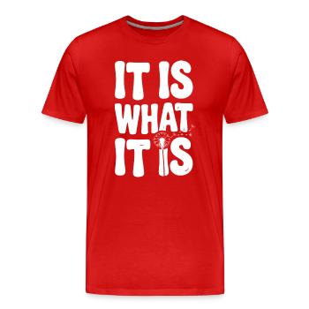 C’est ce que c’est - T-shirt bio Premium Homme - rouge - Devant - Damien (186cm)
