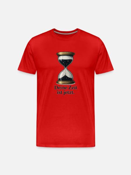 Deine_Zeit_ist_jetzt - Men's Premium Organic T-Shirt - red