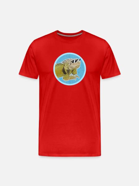 Iguana Lizard Iguanas Gifts - Men's Premium Organic T-Shirt - red