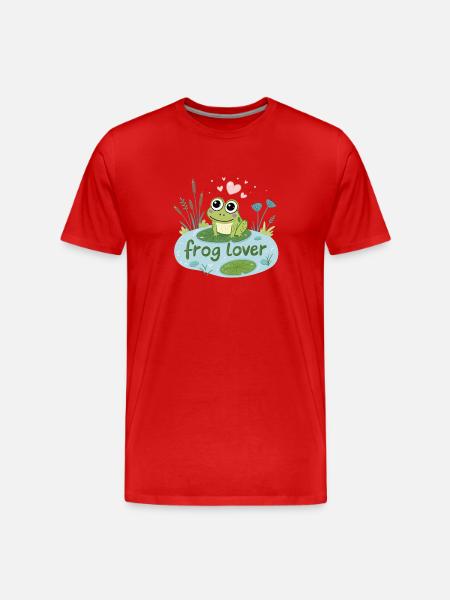 Design Flirt de La Grenouille Amoureuse - T-shirt bio Premium Homme - rouge