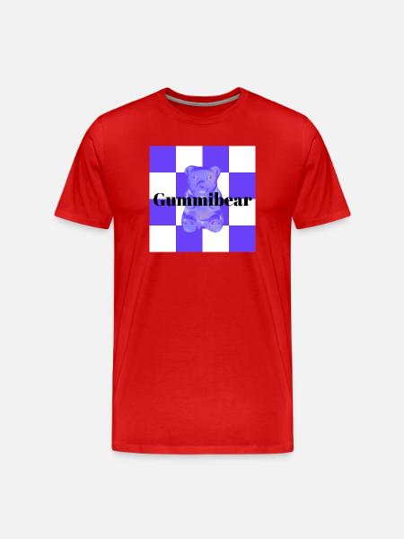 Gummy Bear Cozy Cuddle Trend Design - Men's Premium Organic T-Shirt - red