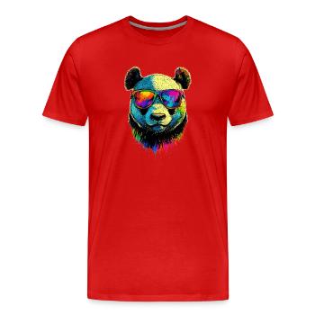 Panda Ours Pandas Géants Panda Géant Mignon Panda Ours Panda - T-shirt bio Premium Homme - rouge - Devant - Damien (186cm)