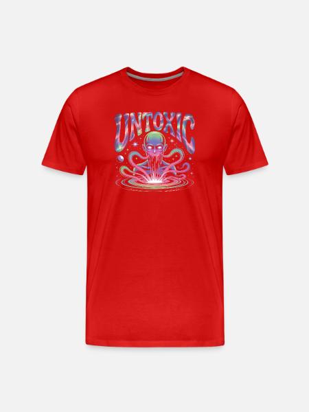 Untoxic Cosmic Alien - Men's Premium Organic T-Shirt - red