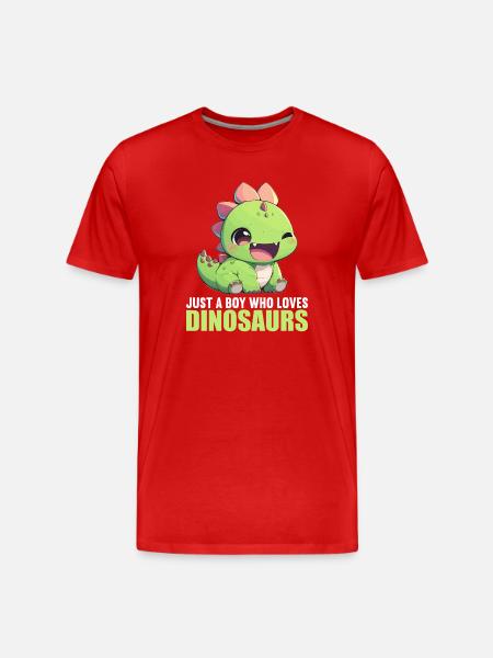 Dino Dinosaur Dinosaur - Men's Premium Organic T-Shirt - red
