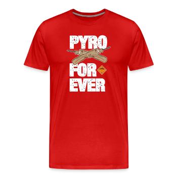 Pyro For Ever with Trueno - Men's Premium Organic T-Shirt - red - Front - Damien (186cm)