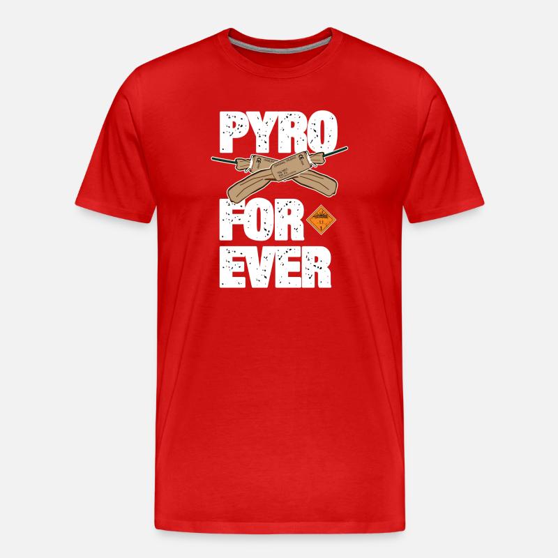 Pyro For Ever mit Trueno - Männer Premium Bio T-Shirt - Rot