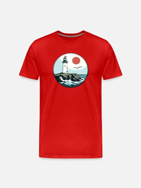 phare - T-shirt bio Premium Homme - rouge