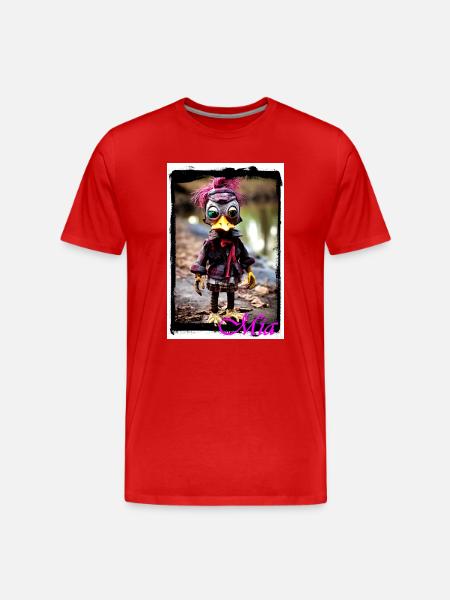 Eingängiges Steampunk-Maskottchen Mädchen Street - Männer Premium Bio T-Shirt - Rot