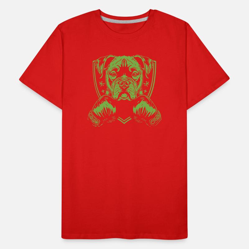 Hund Boxer Männer Premium Bio T-Shirt