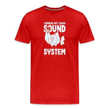 Public Fart Funny Inappropriate - Men's Premium Organic T-Shirt - red - Front - Damien (186cm)