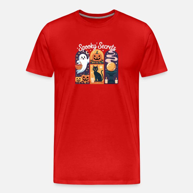 Spooky Halloween Spells Magical Night - Men's Premium Organic T-Shirt - red