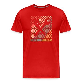 Heating Engineer Heating Construction Plumber Plumber - Men's Premium Organic T-Shirt - red - Front - Damien (186cm)
